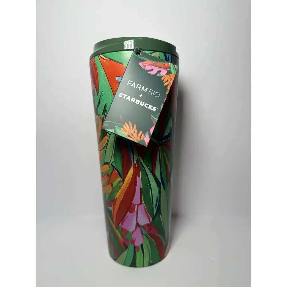 Starbucks X Farm Rio 2025 Limited Edition BANANA LEAVES 16oz Tumbler Mug NWT